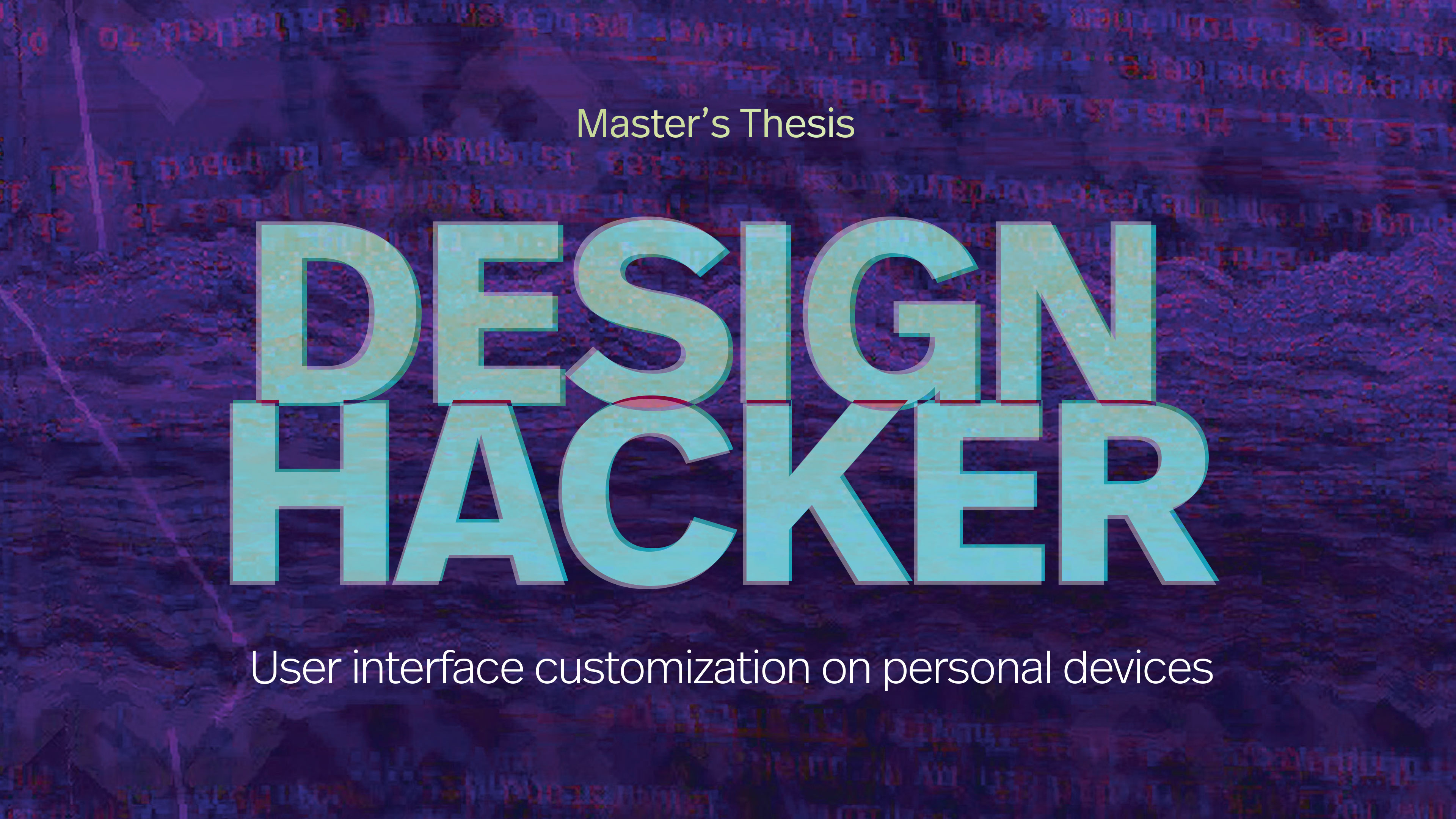 Design Hacker Research Cover